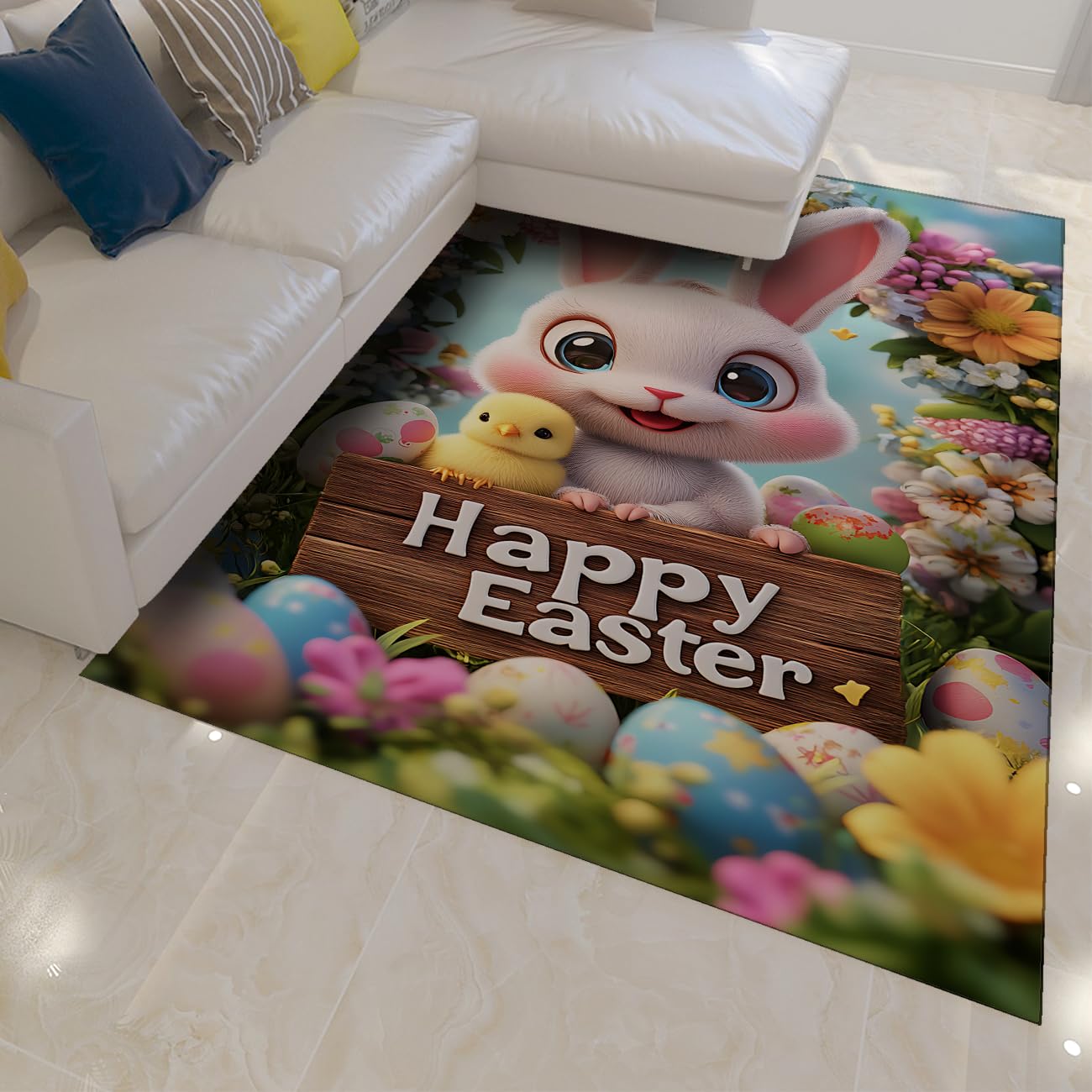 Tapis lavable en forme d'œuf pour protéger le sol de la chambre d'enfant