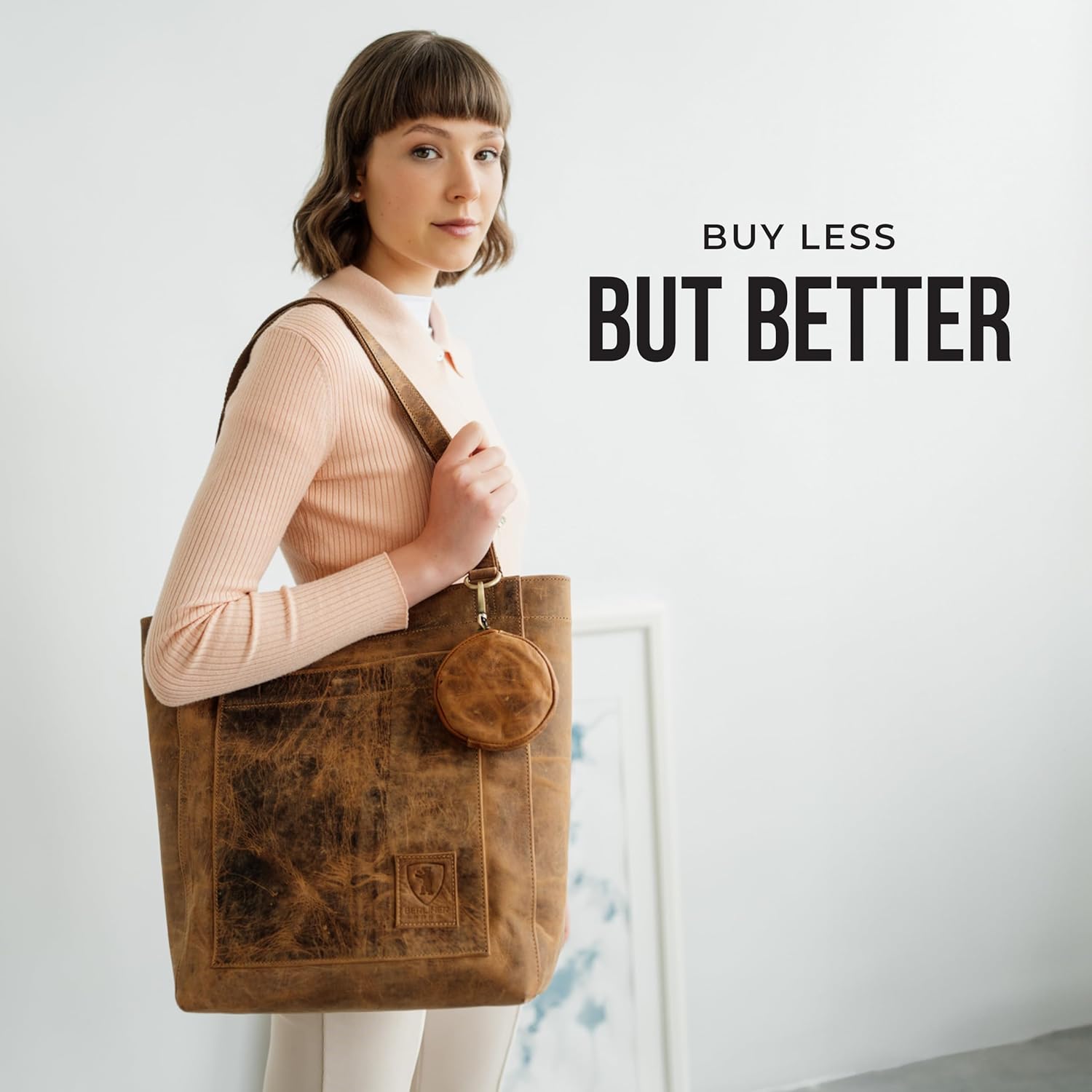 Berliner Bags Vintage Genuine Leather Tote Bag Seville, Handbag, Large Shopper for Women - Image 9