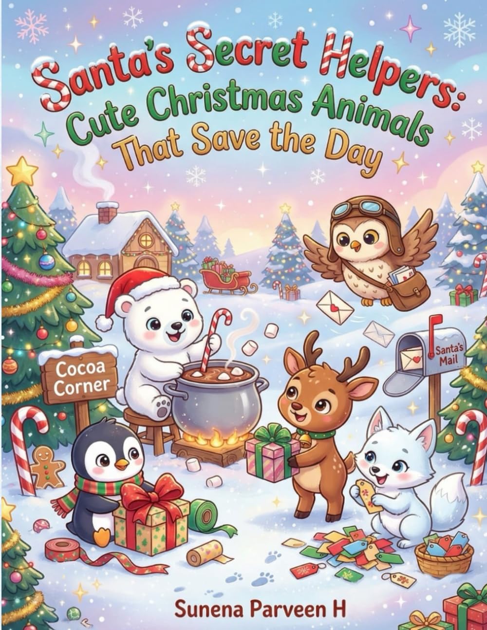 Santa’s Secret Helpers: Cute Christmas Animals That Save the Day Coloring Book for Kids Ages 3–8