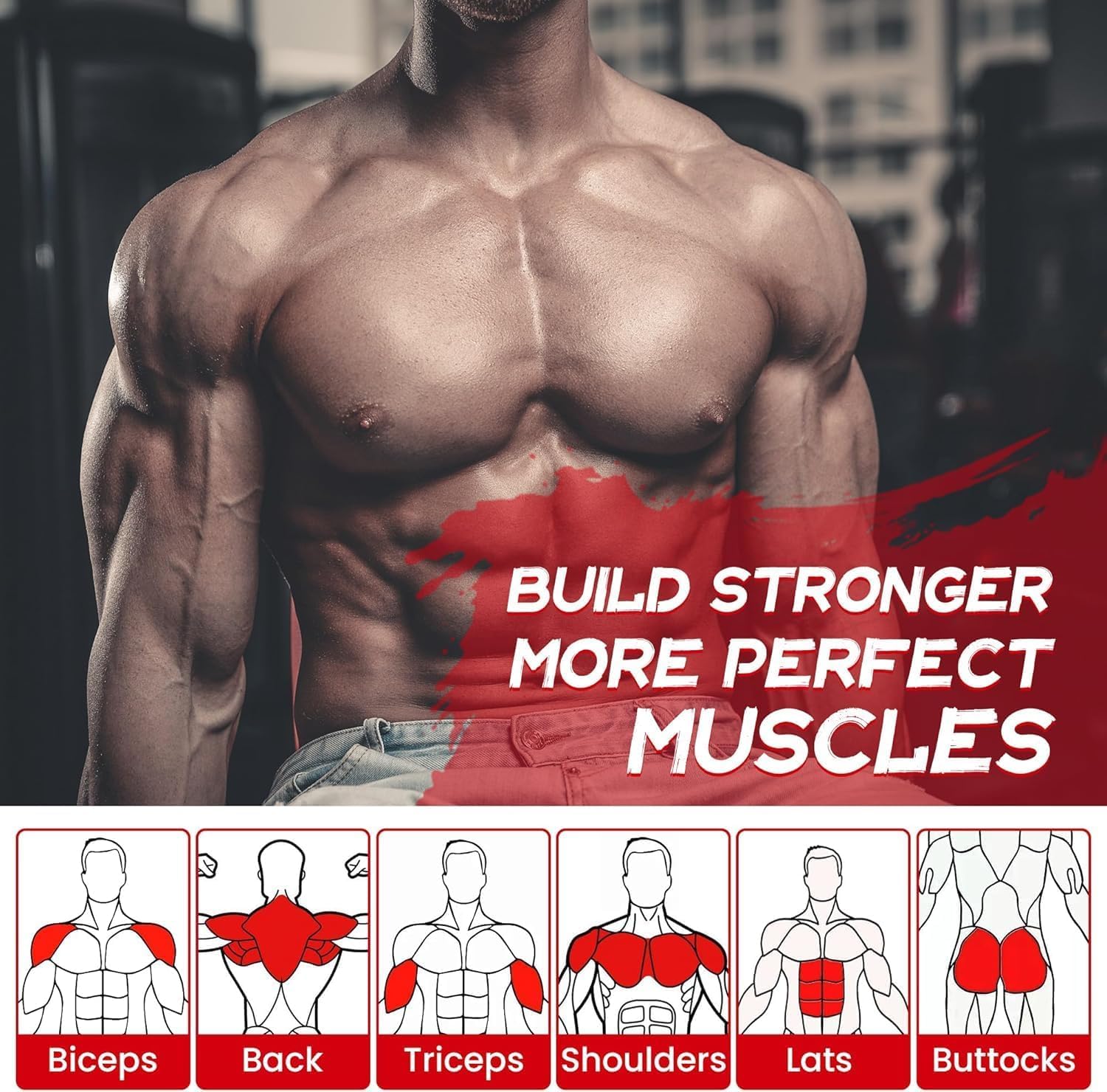 CONBUT Seitenheber-Aufsatz Für Kraftstation – Schulterpresse & Lateral Raise, 500 Kg Belastung, 16/18/26 Mm Lochgröße – Platzsparendes Heimfitness-Zubehör Aus Stahl