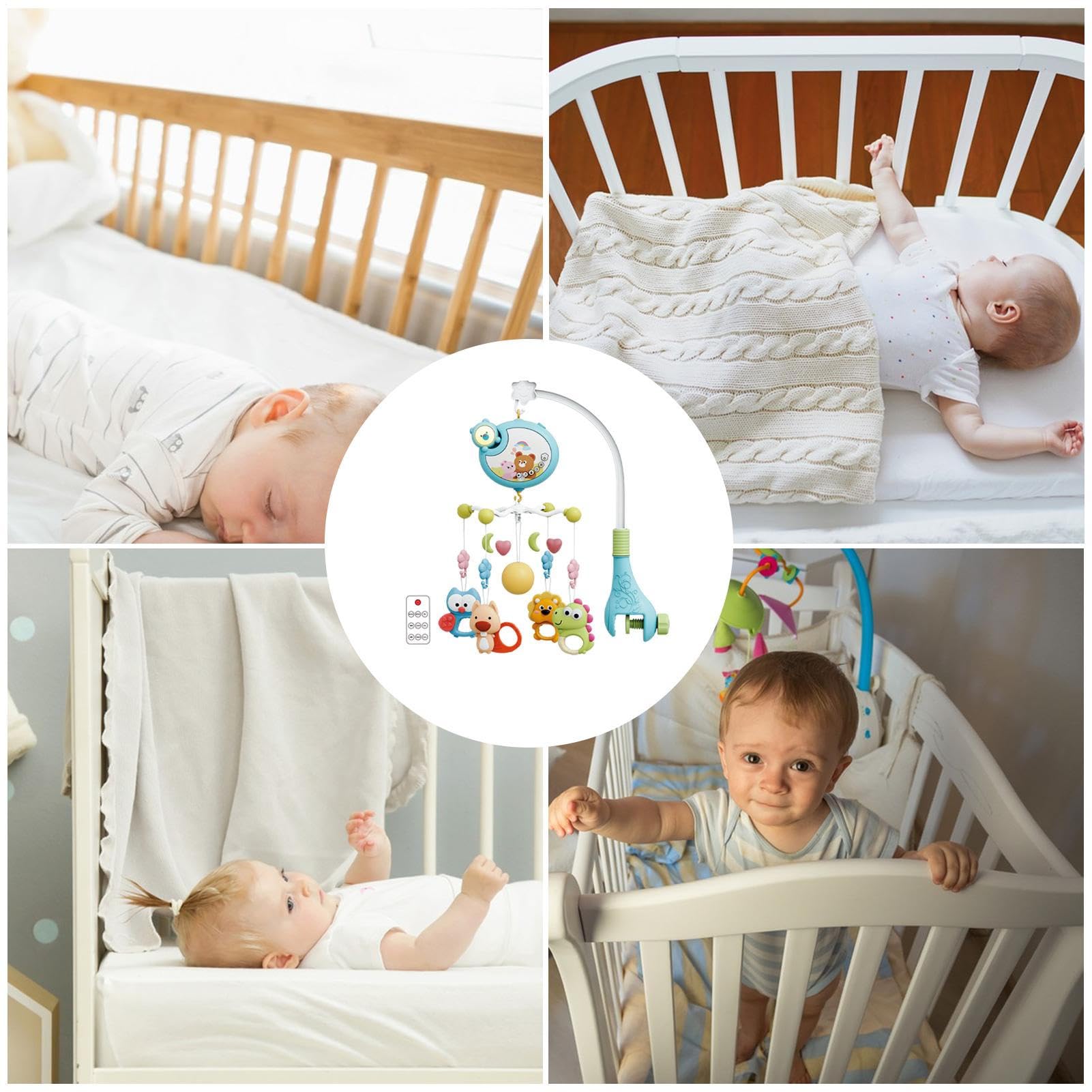 Cuna móvil | Móvil para niños con iluminación musical y control remoto