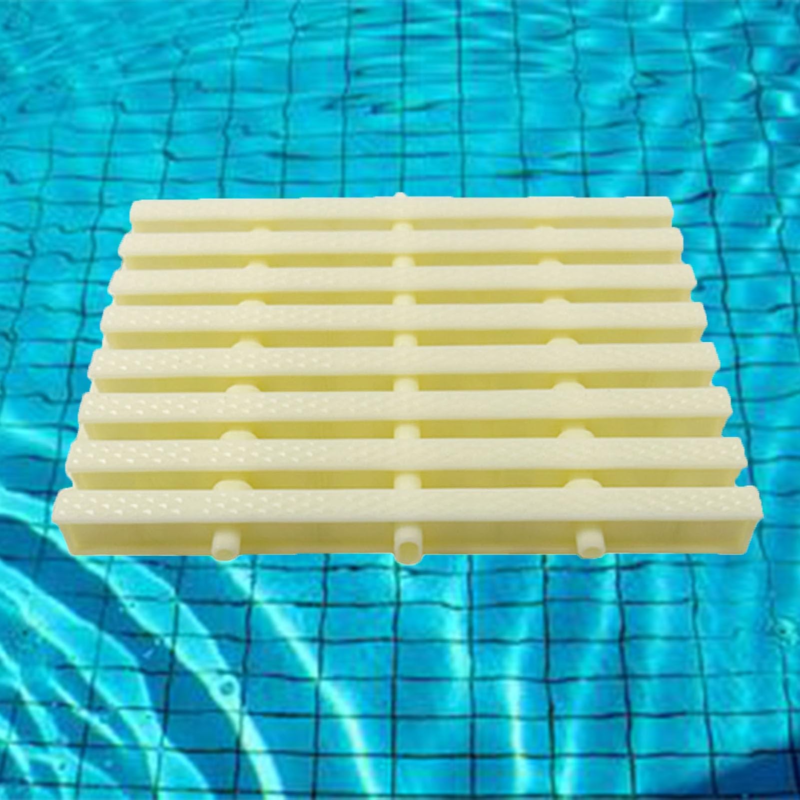 Genérico Rejilla Flexible para desagüe de Piscina, 15 cm, para Uso Interior y Exterior, Rejilla para desagüe de Ducha, 15 Unidades (Color Hueso)
