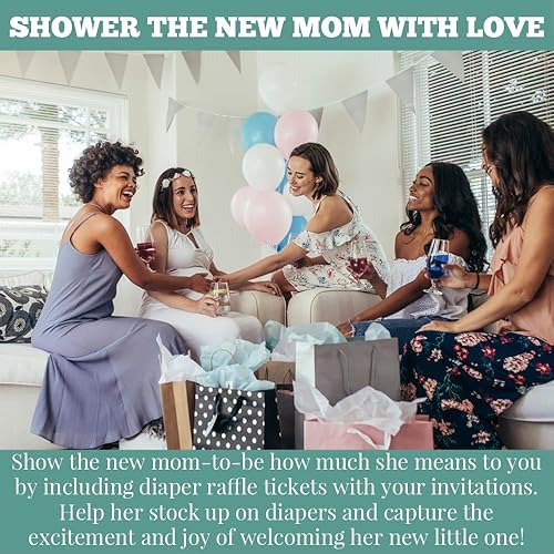 Miniatura 25 de Amanda Creation Gold & Silver Twinkle Little Star - Boletos para rifas de pañales neutrales de género para baby showers, 20 insertos de doble cara