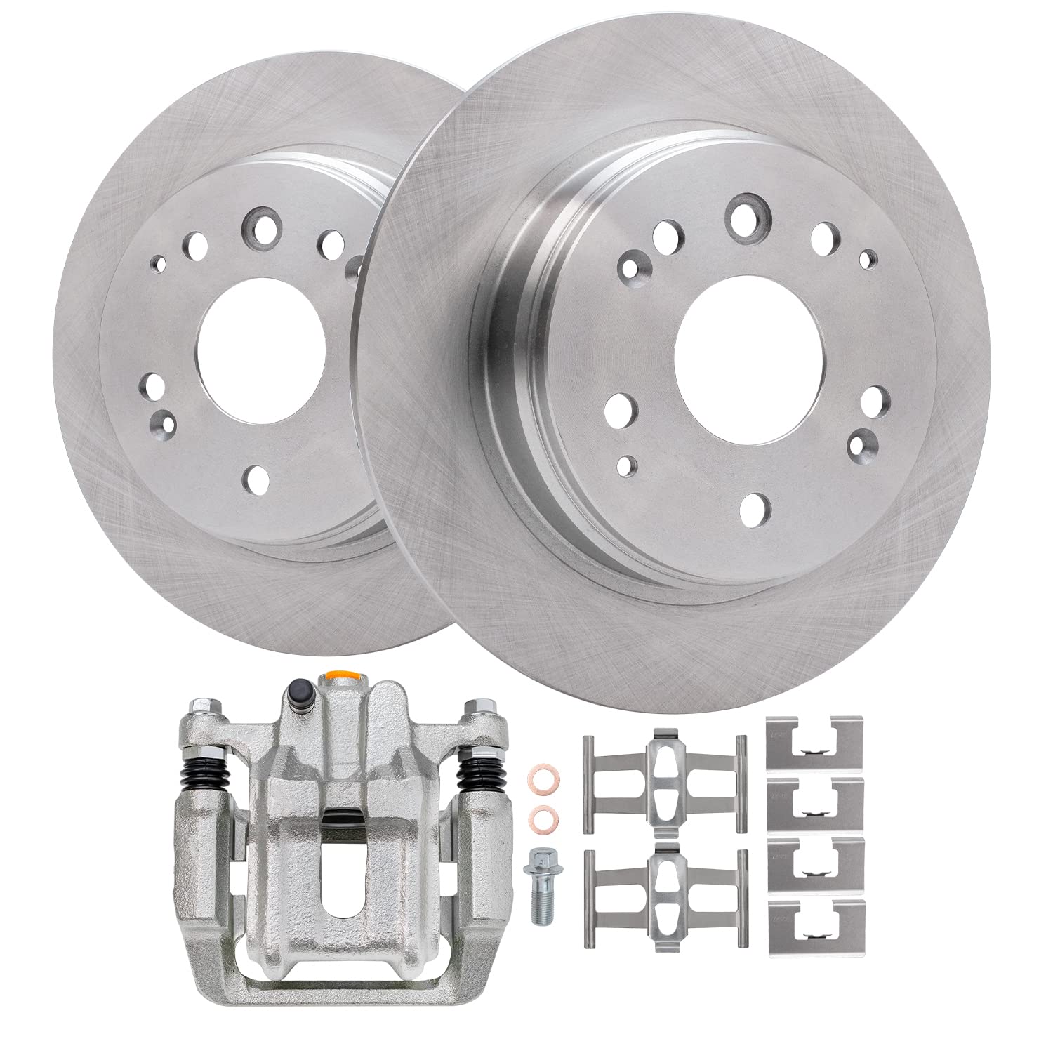 Detroit Axle - Rear Brake Rotors Brake Caliper for Acura TL Honda Element