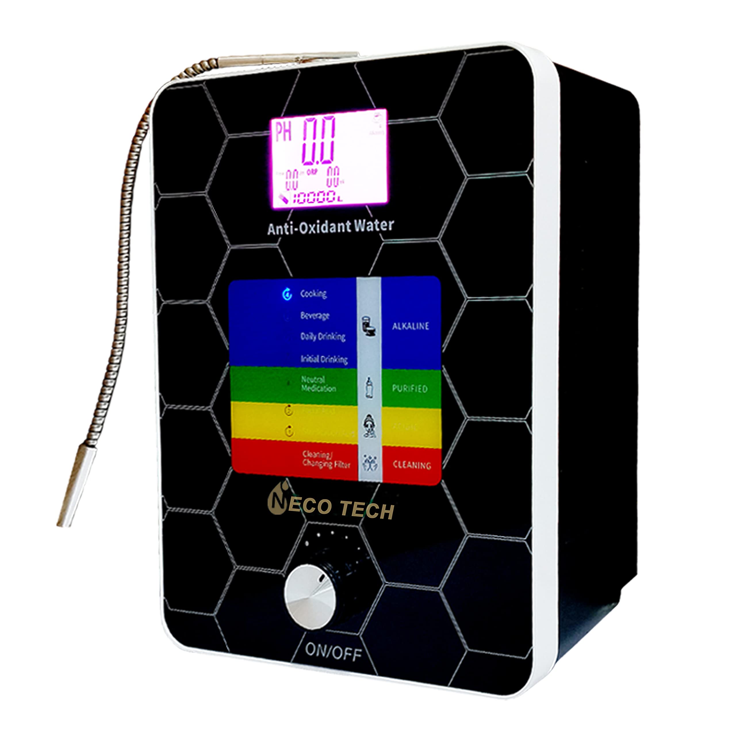 11 plates NEW PANEL Antioxidant Alkaline Water Ionizer Machine with Automatic Valve