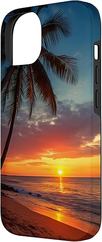Miniatura 5 de Funda para iPhone 11 Tropical Sunset, Rosa Naranja Paradise Beach Ocean Palm Trees Case