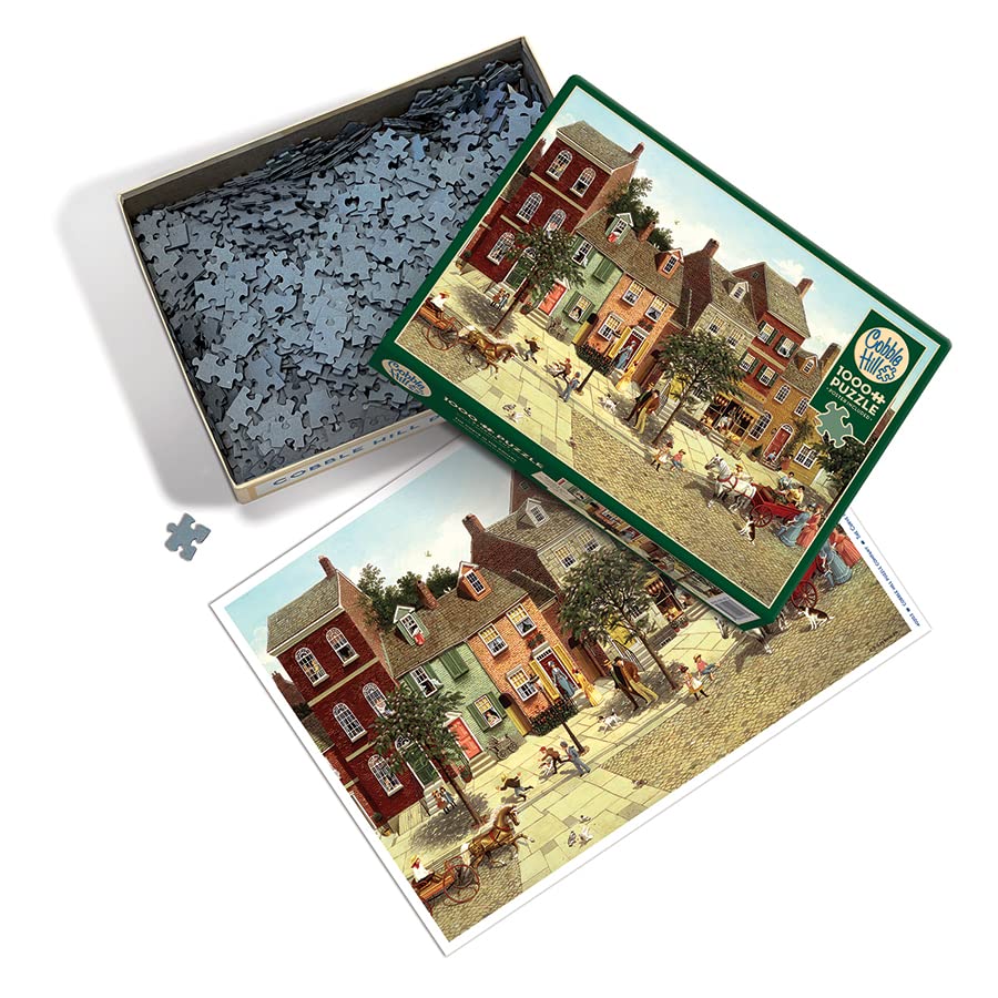 Cobble Hill - Puzzle da 1000 pezzi, The Curve in The Square - Poster di esempio incluso