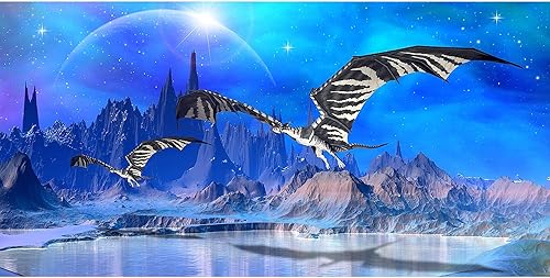 Miniatura 2 de CafePress Fantasy Dragons - Toalla de playa grande, toalla suave con diseño único