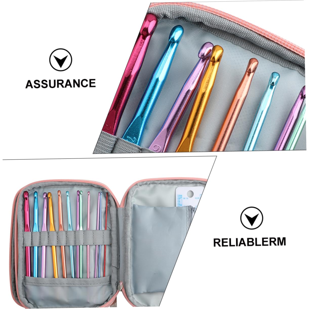 STOBOK Kit Ganchillos Crochet 30 Agujas Herramientas Para Tejer Con Hebillas y Agujas De Diferentes Tamaños