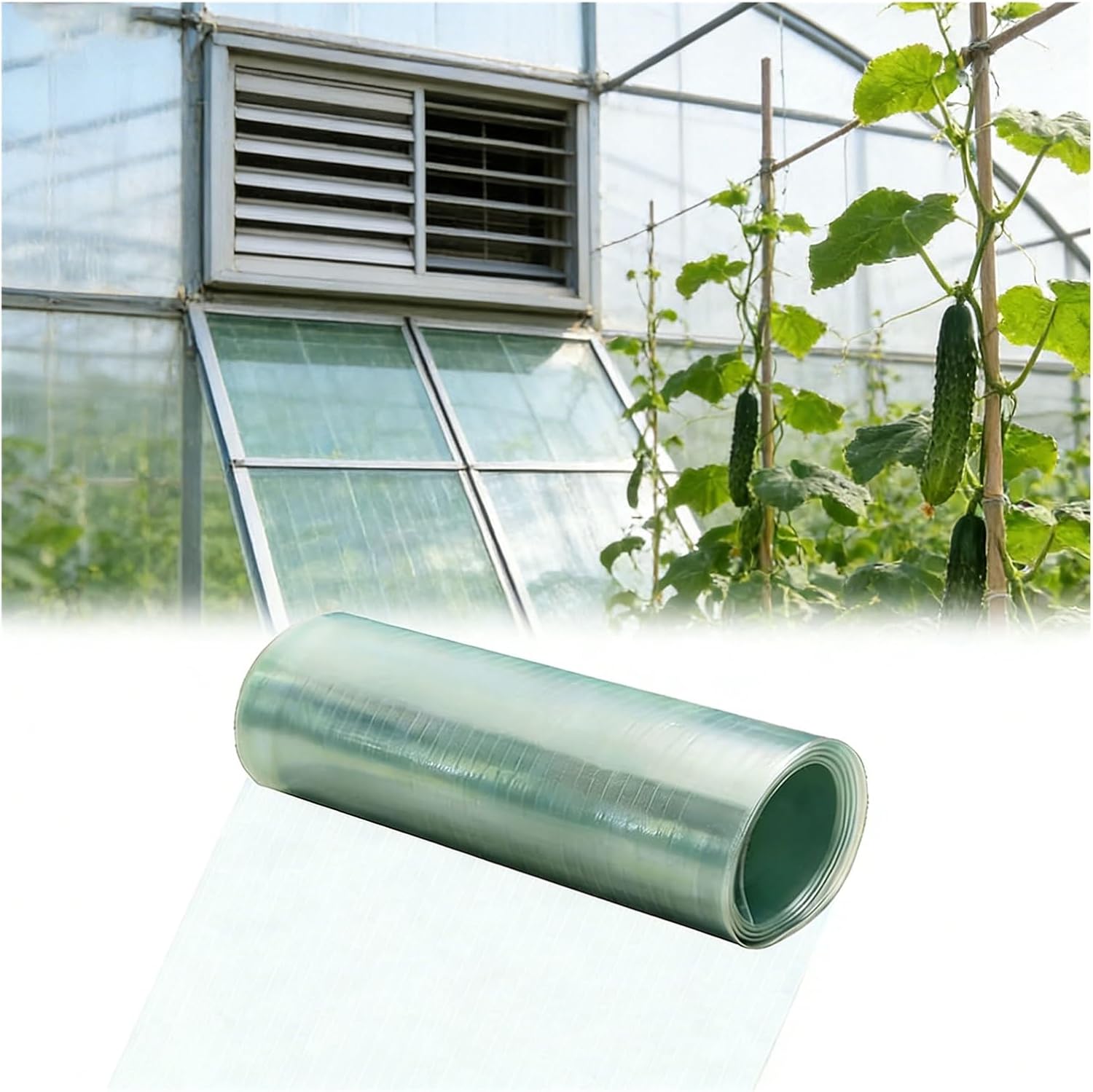 Transparent Roof Panels, Polycarbonate Roll Polycarbonate Sheets for Greenhouses, Garages, Sunshades, Trellises(1x10m)