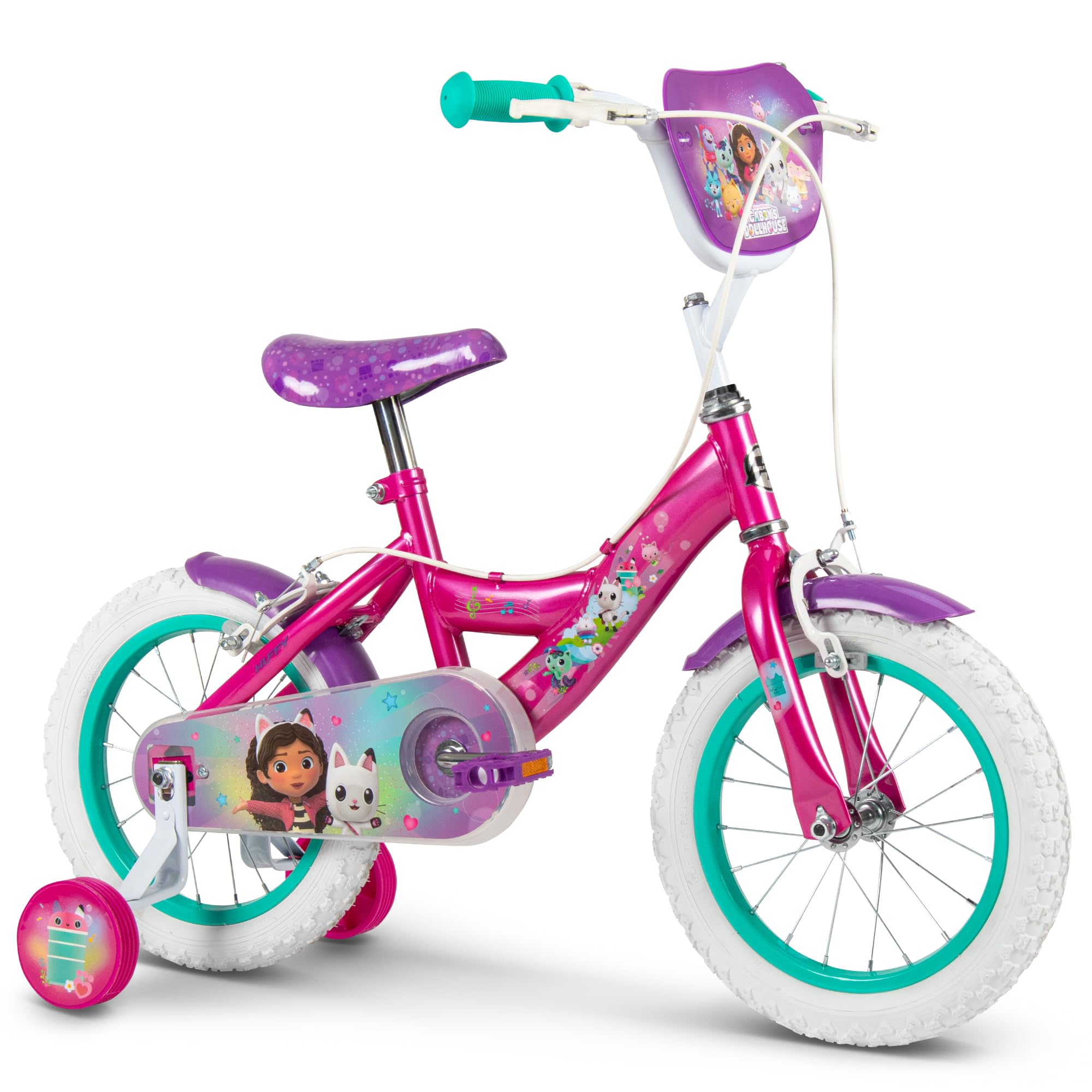 Huffy Gabby's Dollhouse - Bicicletta per bambini, 12/14/16", con ruote di supporto