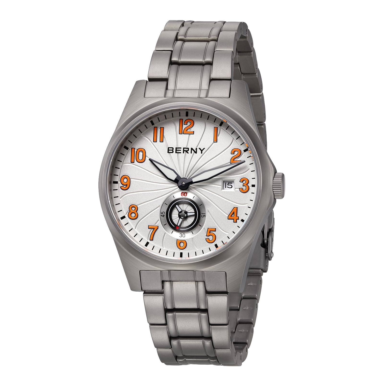 BERNY Titanium Herrenuhr Automatikwerk Klassische Herrenarmbanduhren 10ATM Wasserdicht