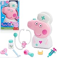 Peppa Pig Checkup Case Set with Carry Handle, 8-Piece Doctor Kit for Kids with Stethoscope, Kids Toys for Ages 3 Up by...