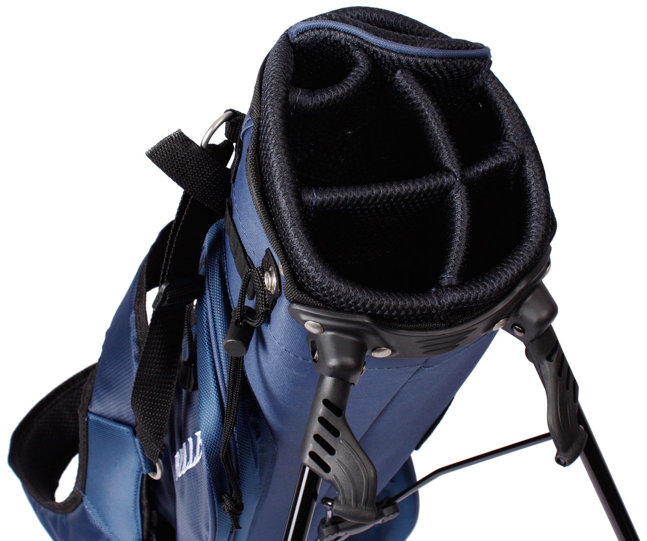 Golf Tragetasche Pancelbag für 6 Schläger Halbsatztasche in BLAU mit Schutzkappe und Schultergurt.