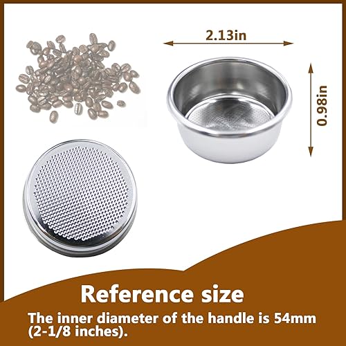 Miniatura 7 de Repuesto de cesta de filtro de café de 2.126 in para Breville Express e IMS (2 piezas)