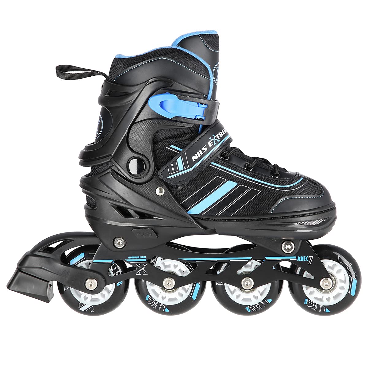 Nils Extreme Spirit - Pattini in linea 2 in 1, misura 29-33, 34-38, 39-43, regolabili