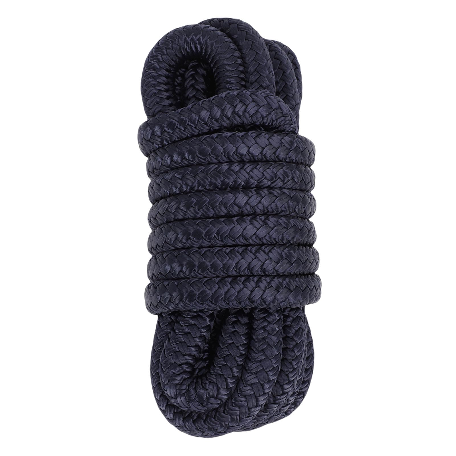 Aramox Doppelt Geflochtenes Nylon-Bootsseil, Hochfeste Dockleine für Boote Bis zu 35 Fuß, 15 Fuß Langes Marineseil mit Vielseitiger Verwendung Zum Festmachen an Seen und Flüssen (Blue)