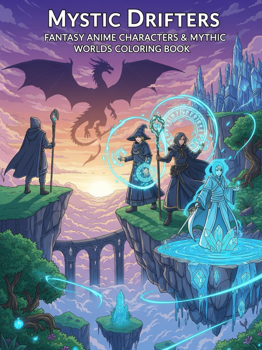 Mystic Drifters: Fantasy Anime Characters & Mythic Worlds Coloring Book