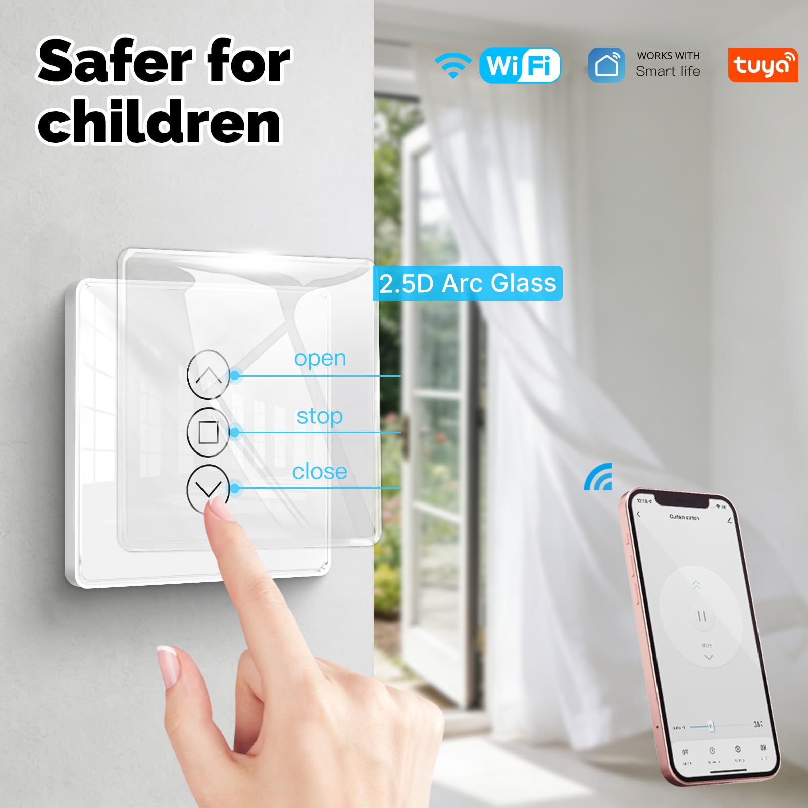 MOES 2.5D Rolladenschalter Smart Wlan