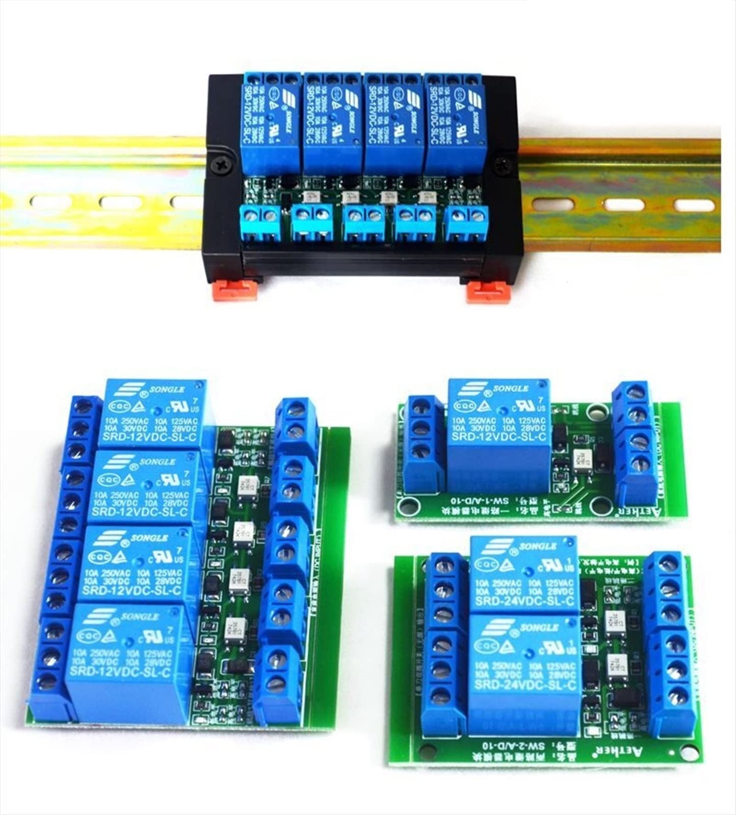 Moduł przekaźnikowy 5 V 12 24 z wyjściem sprzęgu optycznego 1 2 4-kanałowy/drożny przekaźnik Smart Switch Trigger wysoki/niski poziom dla (4 sposoby)