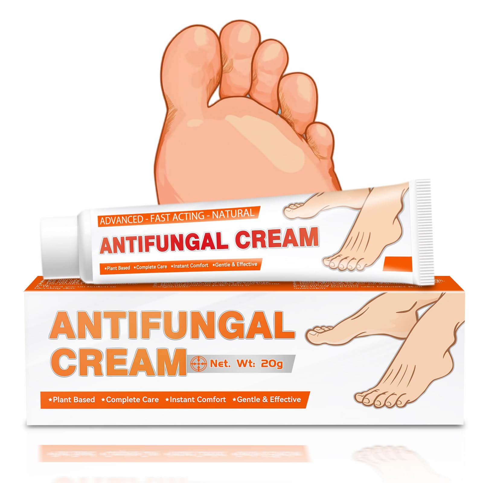 Antifungal Cream, Antifungal Foot Cream with Natural Ingredients, Athletes Foot Treatment Cream to Relieve Itching, Burning, Cracking, Scaling for Athlete’s Foot