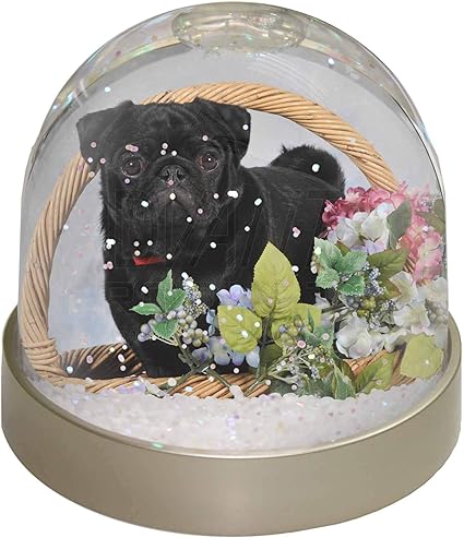 pug snow globe