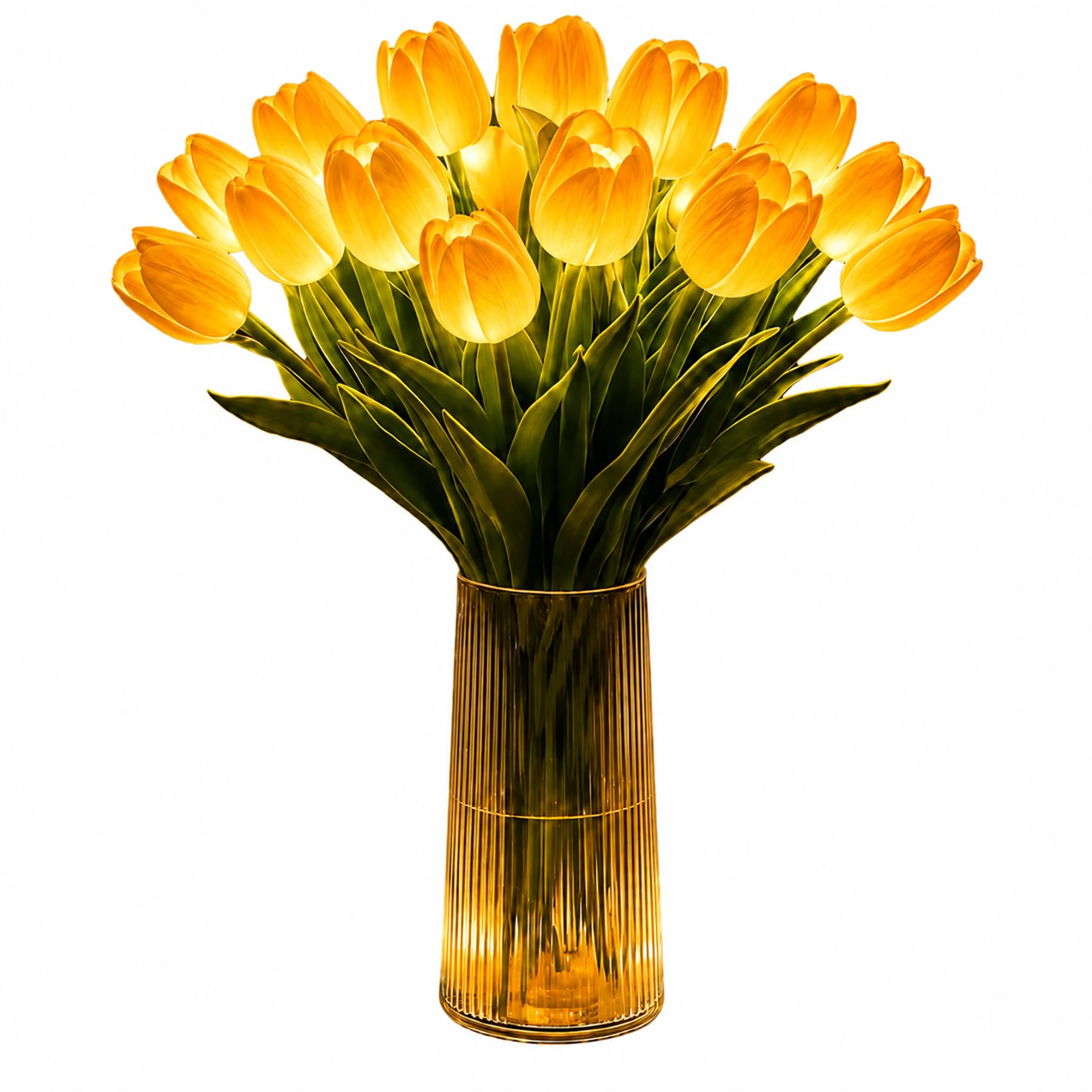 Tulip Lamp and Vase, Radiant Romantic Tulip Light, Twinkling Tree