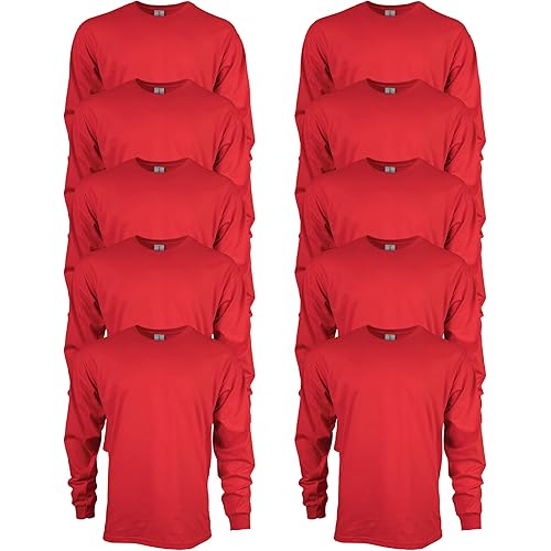 Gildan Adult Ultra Cotton Long Sleeve T-Shirt, Style G2400, Multipack