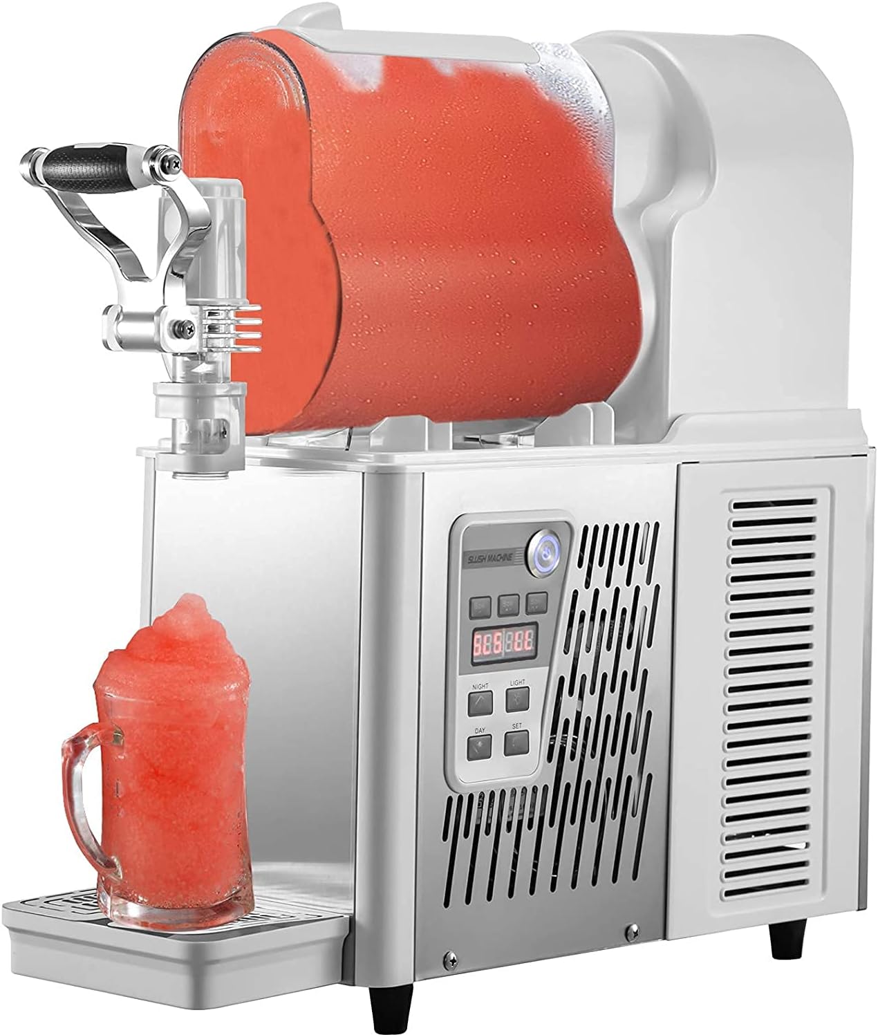 VEVOR 3L Commercial Slushy Machine, Daiquiri Machine, Stainless Steel