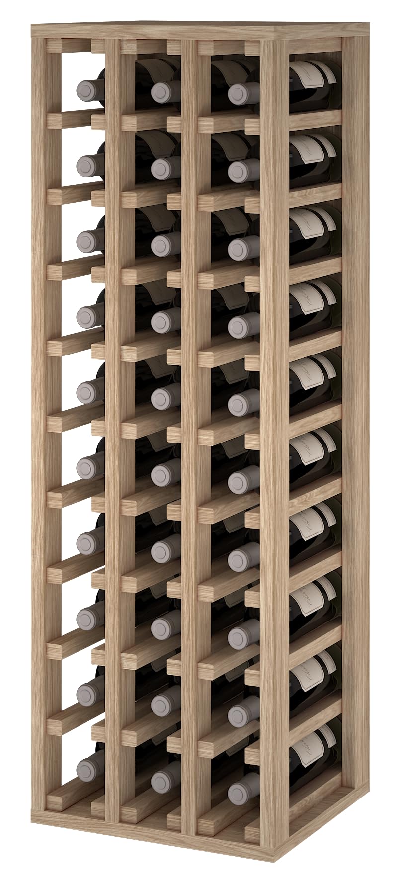 Botellero de Madera para 30 Botellas de Vino Diseño Vertical Mueble Tipo Wine Rack 105x35x32 cm