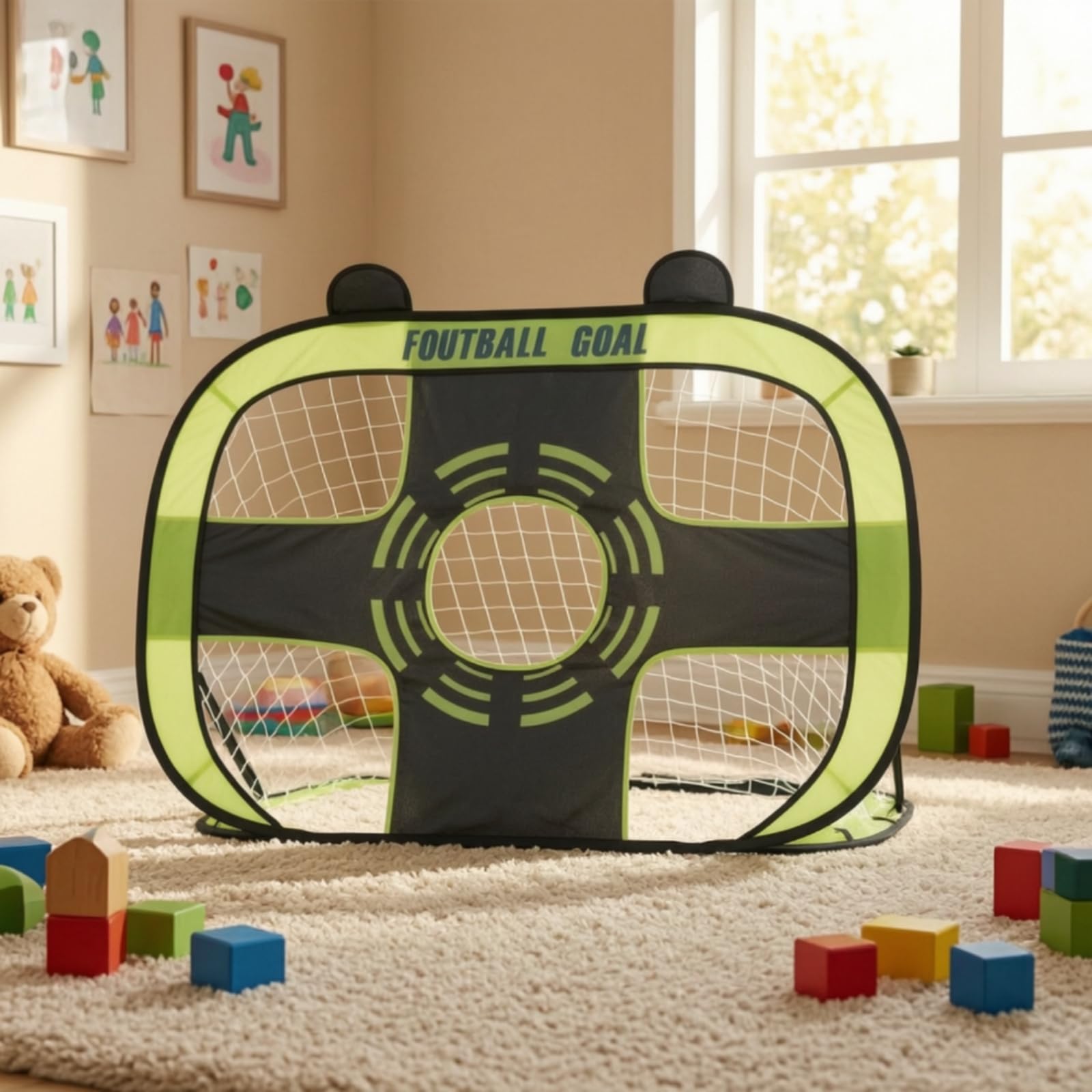 Porría Fútbol Plegable con Portátil Porría Fútbol con Bolsa Resisn para Jardín