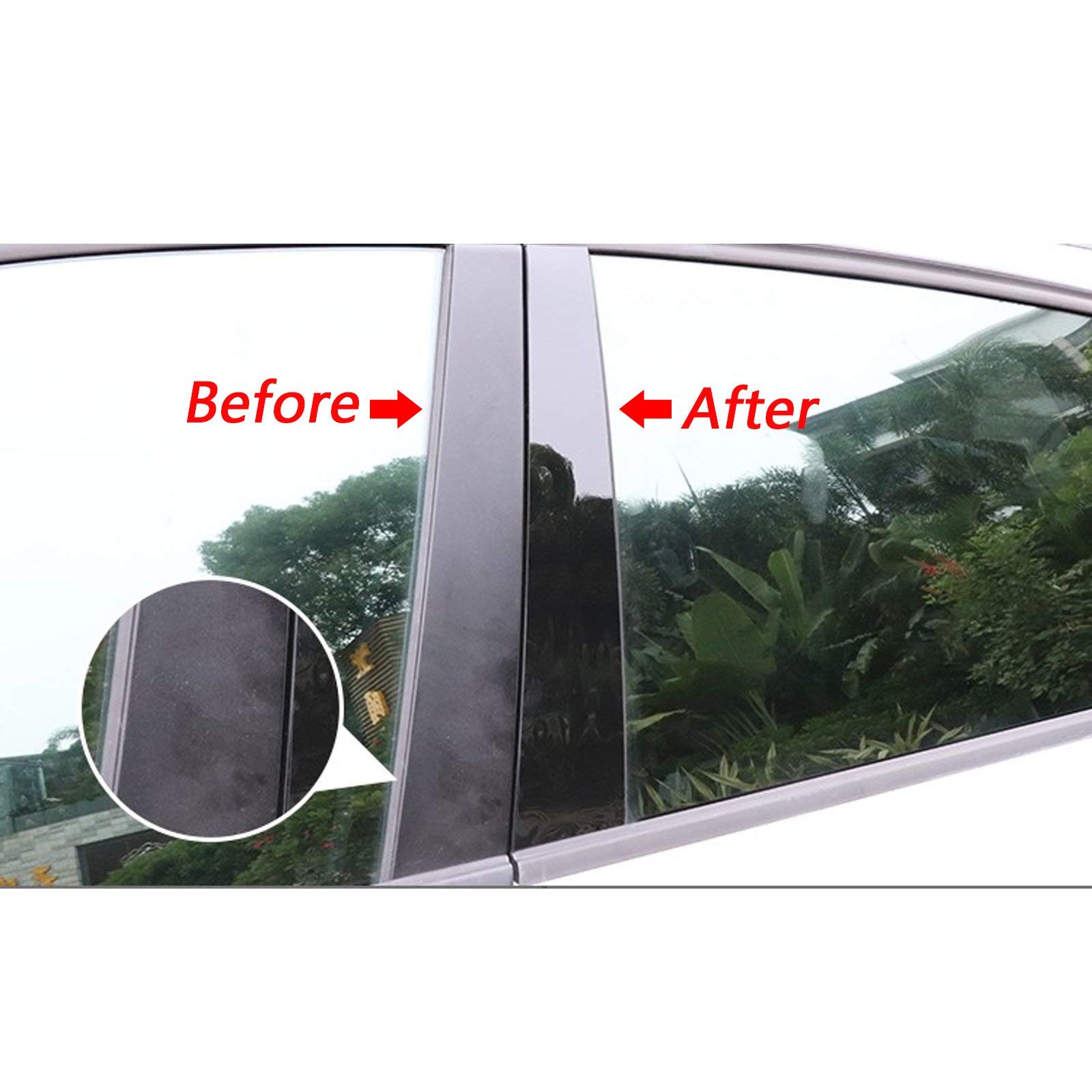 Black Pillar Honda 18-2021 Posts Accord 8pcs/Set Trim Door Piano Cover Window E - Foto 2