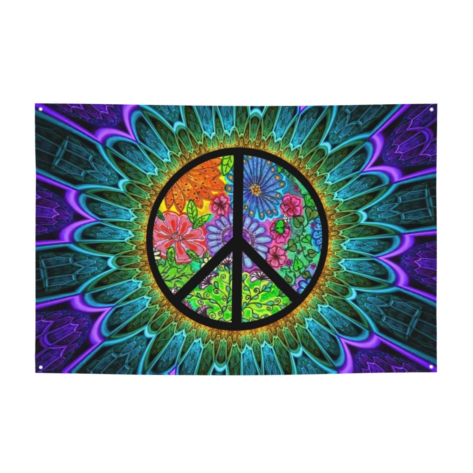 Amazon.com : Peace Flag 4x6 ft Garden Banner with 4 Holes Indoor