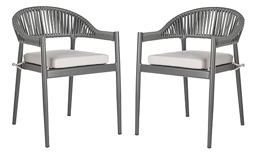 Outdoor Collection Greer Grey Stackable Rope Chair (Set of 2)