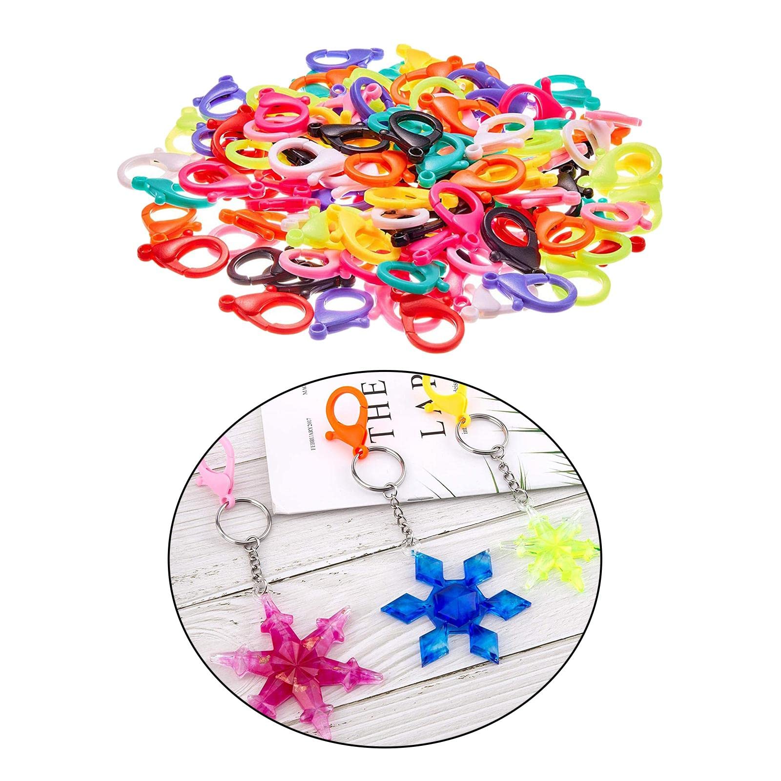 10 zestaw 100 sztuk karabińczyk plastikowy 35 mm karabińczyk cukierkowy kolor do breloka