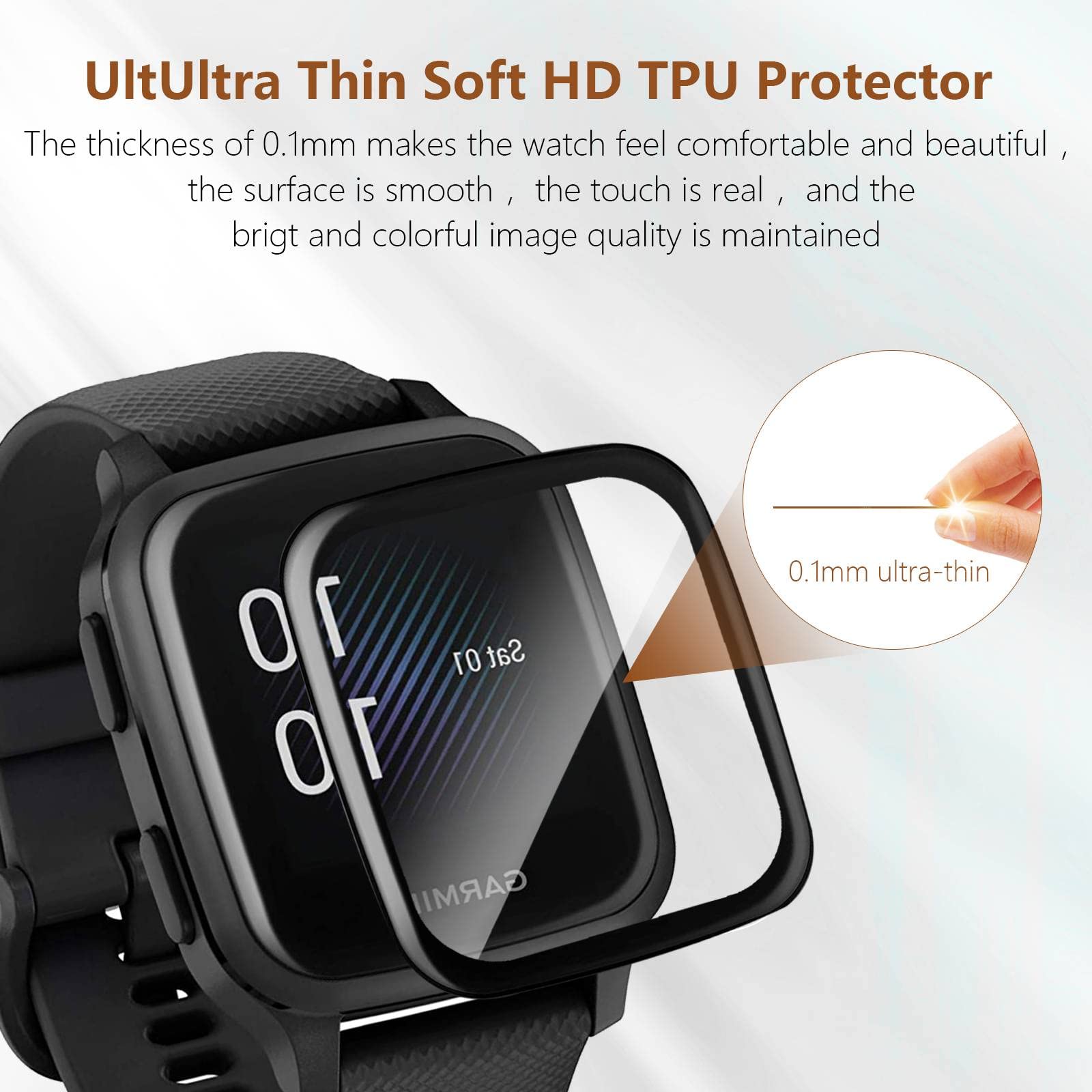 QJONSIU Schutzfolie Für Garmin Venu X1 - 4er Pack Displayschutz