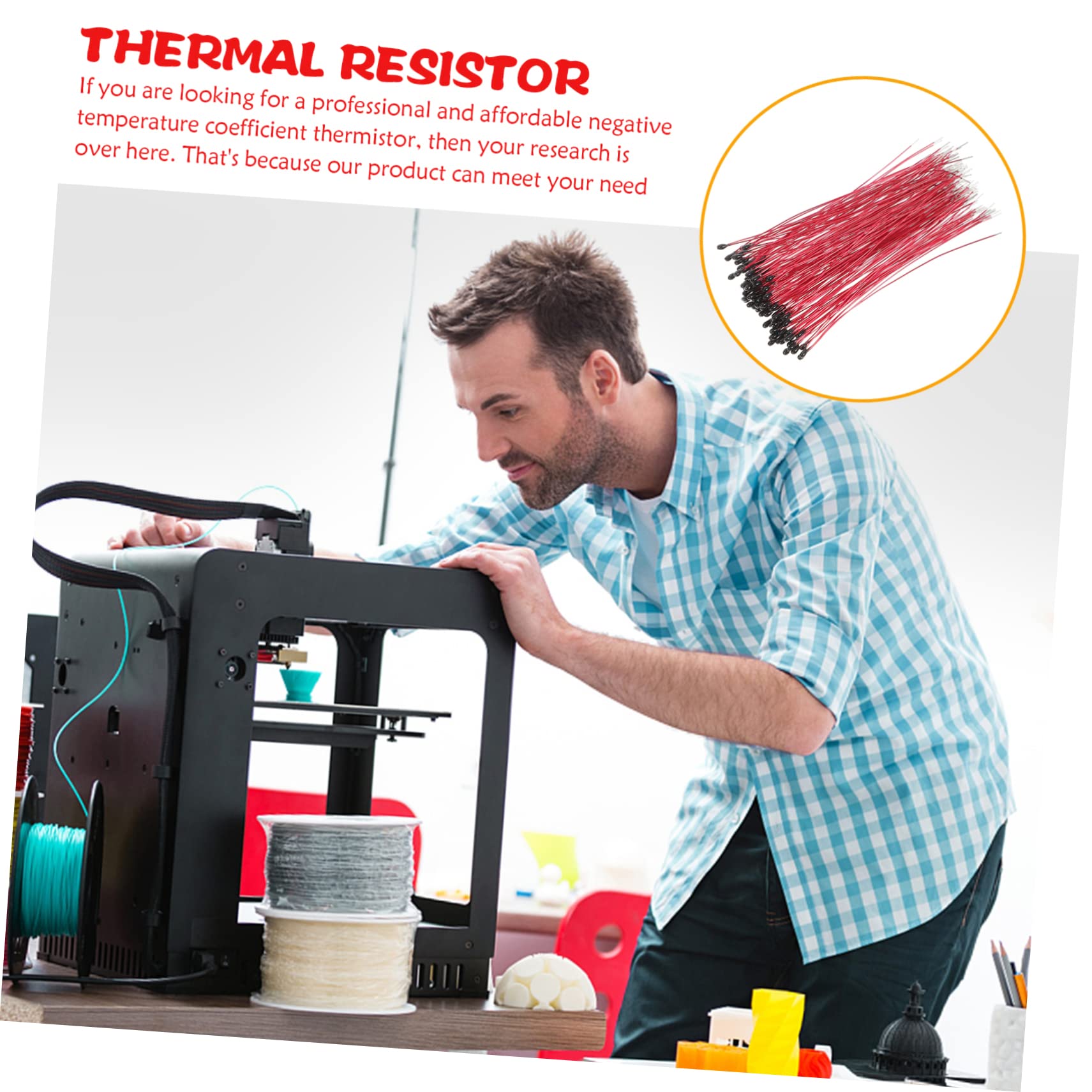 Alipis 5 Ensembles Thermistor Ntc Résistances À Coefficient De Température Pour Remplacement De Capteurs De Température 100 Pièces * 5