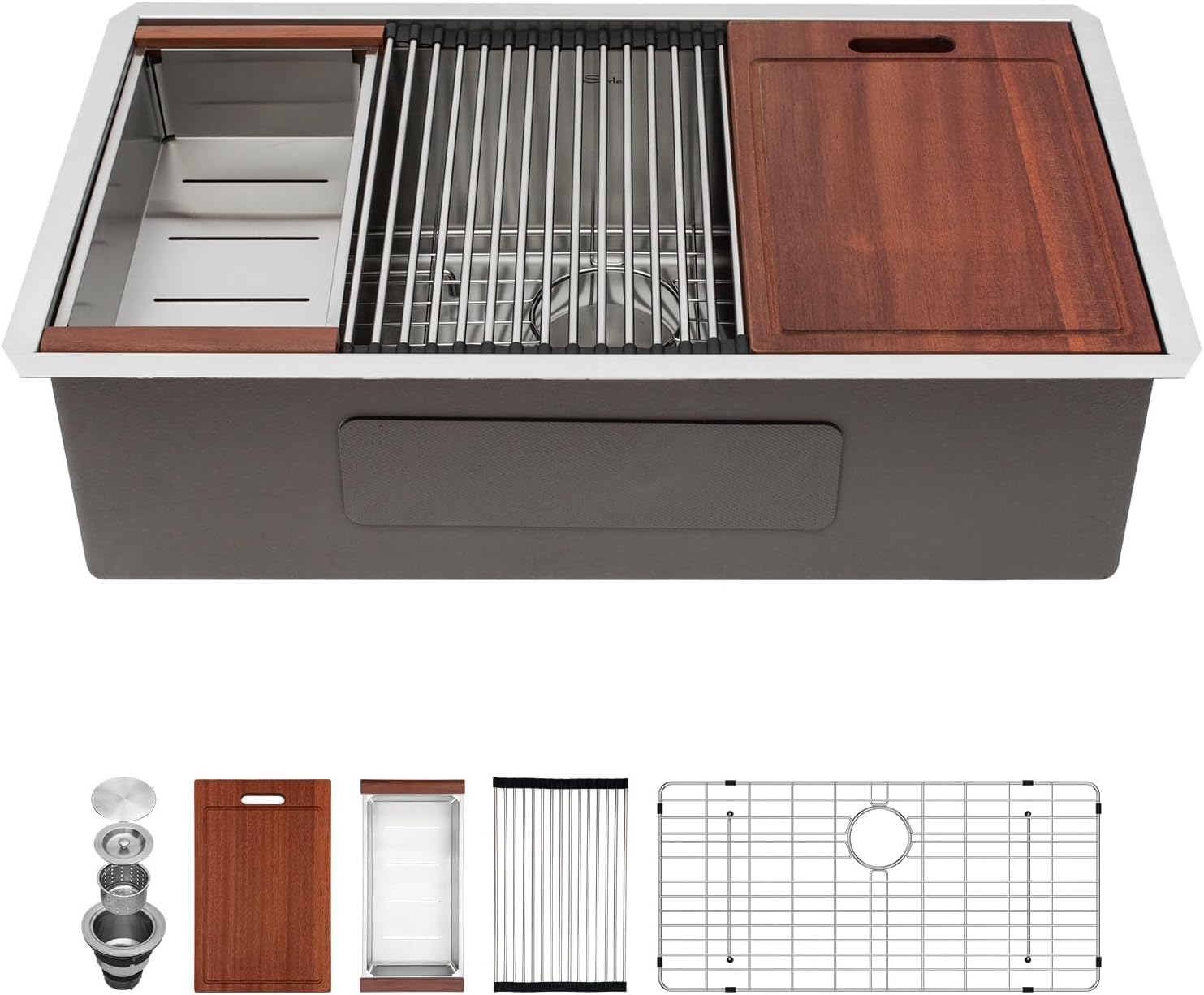 Sarlai 27 Inch Kitchen Sink Undermount Workstation
