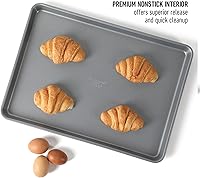 Vista 5 de Calphalon Titan Steel Core - Bandeja antiadherente para galletas (2 piezas, 12 x 17 pulgadas)