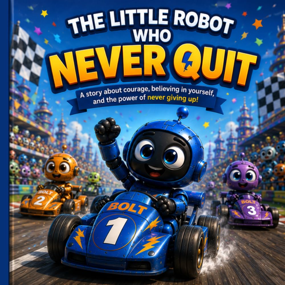 THE LITTLE ROBOT WHO NEVER QUIT: A Heartwarming Story About Courage, Confidence, and Never Giving Up (Bolt's Big Adventures)