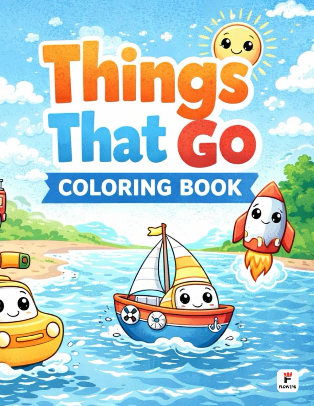 Things That Go Coloring Book: Fun and Easy Vehicle Coloring Pages for Toddlers Ages 2–5 | Cars, Trucks, Trains, Planes & More