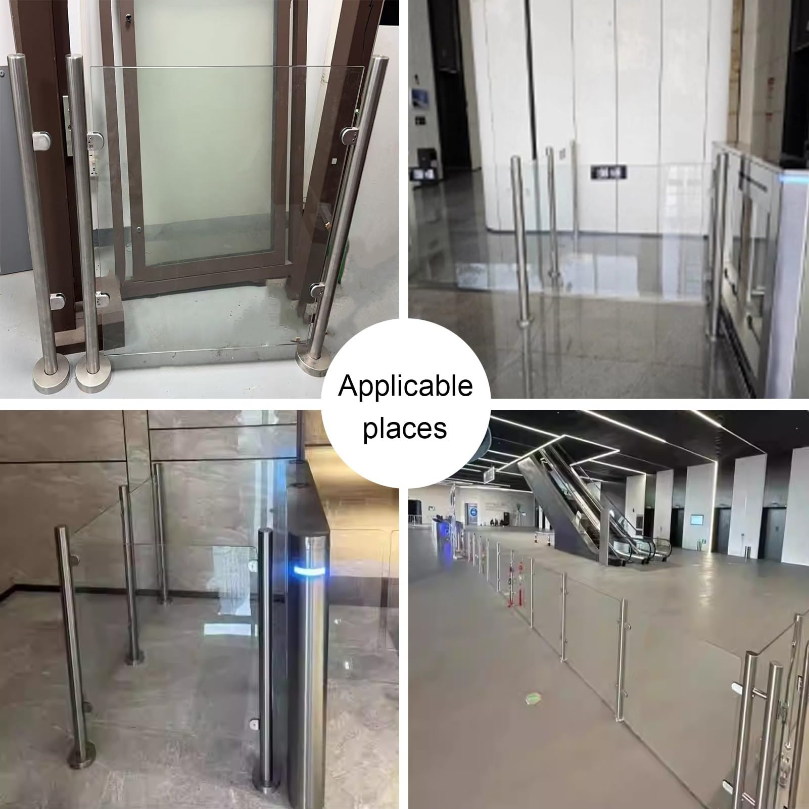 Universelles Sicherheitsgitter für Supermärkte und Büros – Acryl-Absperrgitter mit schwenkbarem Metallgeländer, ideal für Lagerhallen und Industriehallen (130 x 98 cm)