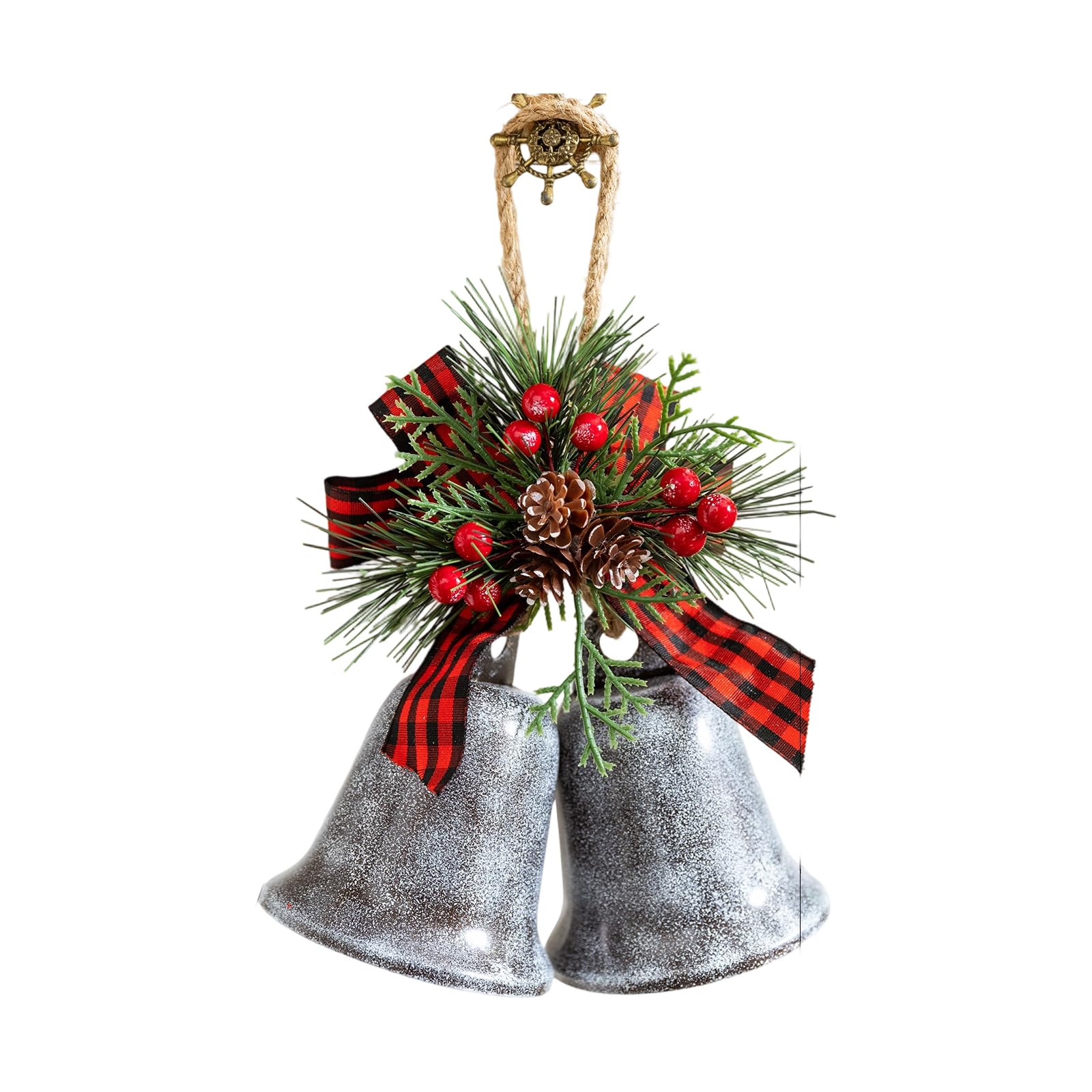 Holiday Hanging Toll Garnishes 9 in Tall with Permanent Metal Finish for Extended Celebration Heart Christmas Tree Hanging Addons