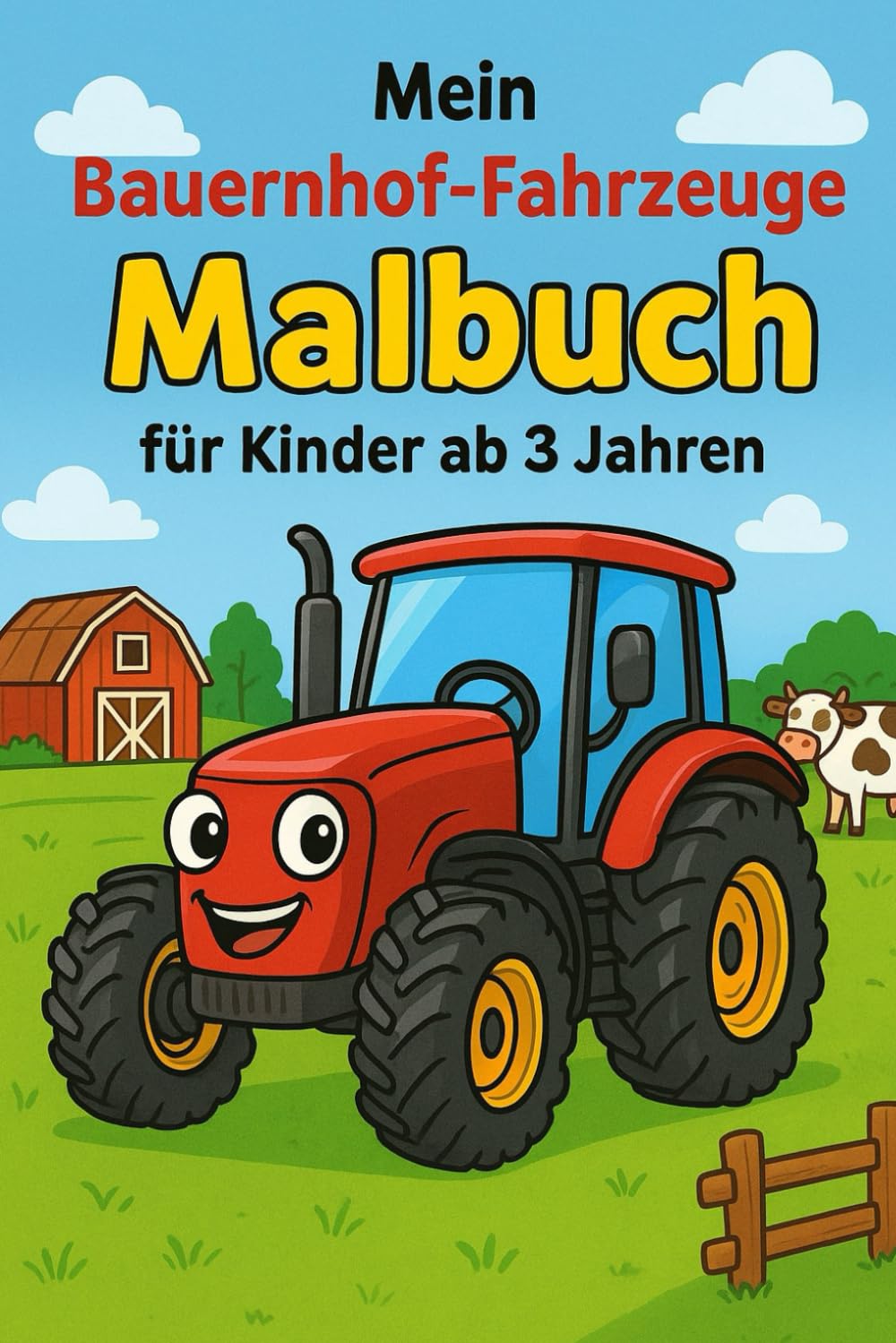 Leben auf dem Bauernhof – Mein Malbuch für Kinder ab 3 Jahren: Mit Traktoren, Tieren, Feldern & Bauernhofszenen zum Ausmalen und leere Seiten zum Nachmalen