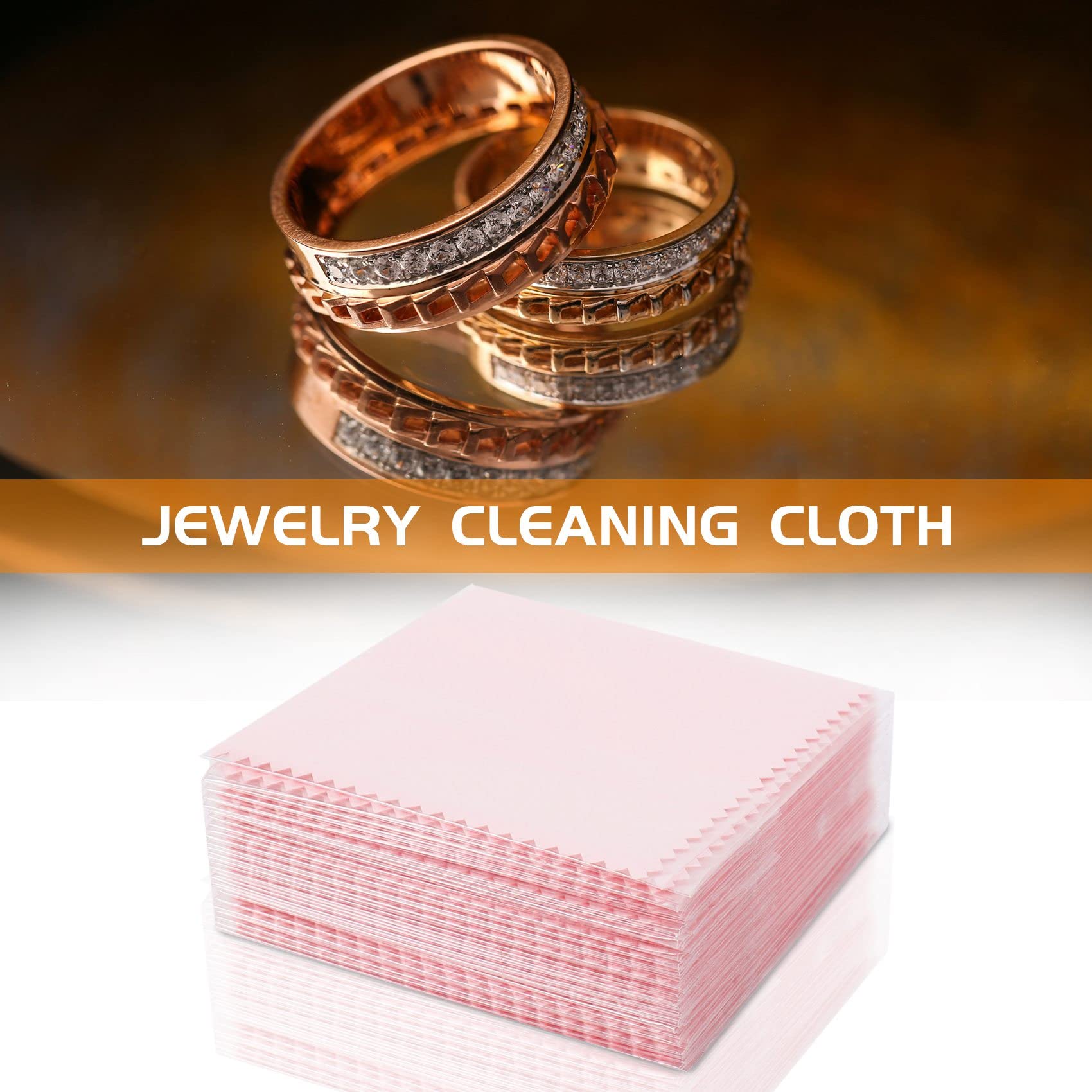 Lot De 50 Chiffons De Polissage Rose Pour Bijoux - Or, Argent, Métaux Précieux - Neuf Avec étiquette