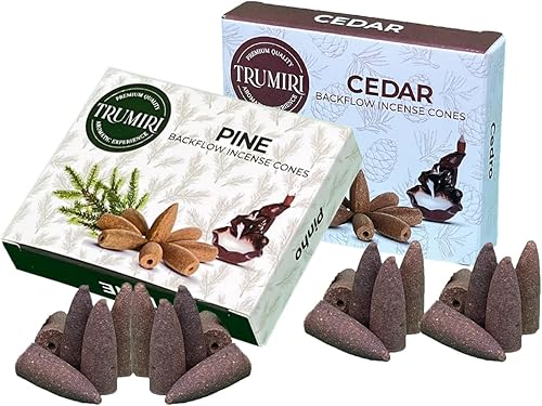Miniatura 6 de Conos de incienso de reflujo  Paquete combinado de 20 conos de incienso en cascada  10 cedros + 10 pinos  Conos de incienso  Conos de incienso