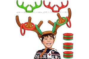 15 Pieces Reindeer Antler Ring Toss Game for Holiday Parties