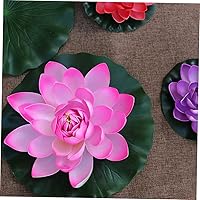 Vista 6 de DOITOOL Almohadillas de lirio artificial para estanque Koi: 3 piezas de espuma flotante artificial hojas de loto de 11 pulgadas, almohadillas