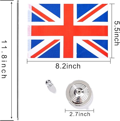 Miniatura 60 de ZXvZYT Paquete de 2 banderas de mesa suizas, pequeñas banderas suizas de escritorio con base de soporte, decoración de eventos para festivales