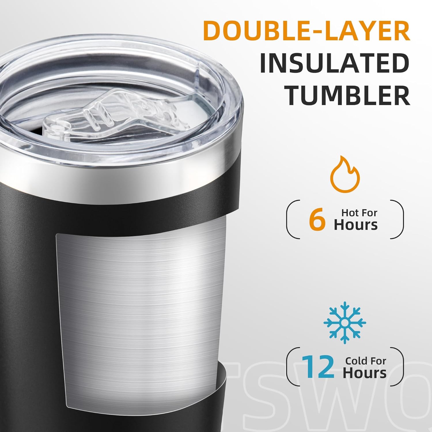20 oz Tumbler Bulk with Lid Stainless Steel Insulated Tumblers Double Wall Vacuum Coffee Mug Powder Coated Tumbler Cups for Cold and Hot Drinks, Mix Color, 12 pack - Image 2